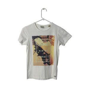 Scotch & Soda Graphic T-Shirt Souvenir De Safari 12/152 White 100% Cotton Short